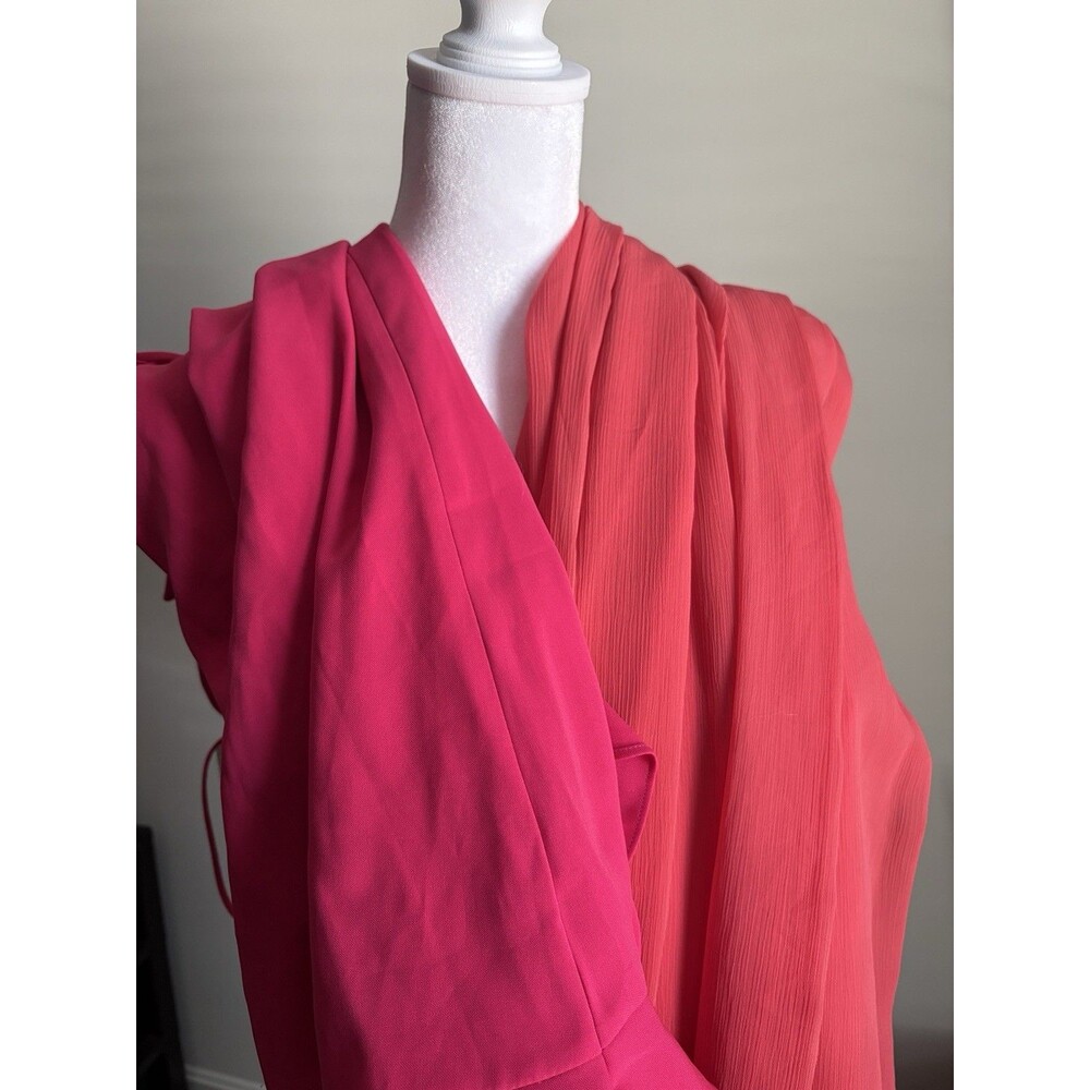 David's Bridal Coral 100% Polyester Sleeveless Bridesmaid Dress Size 10 Regular - Picture 8 of 10